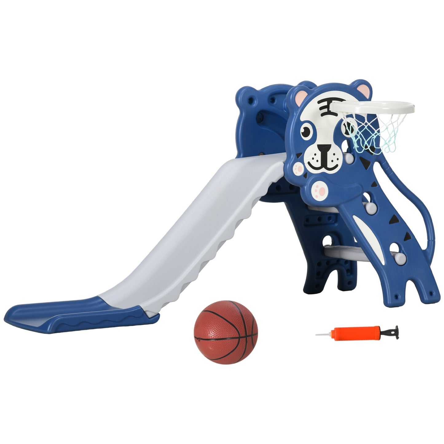 3-in-1 Baby Slide & Climber Set with Basketball Hoop – Indoor Toddler Play Gym (18–36 Months)